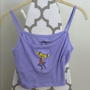 Nickelodeon Lavender Tank Top with rugrats angelica Design